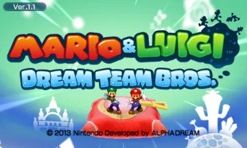 Mario & Luigi - Dream Team Bros. (Europe) (En,Fr,De,Es,It,Nl,Pt,Ru) (Rev 1) screen shot title